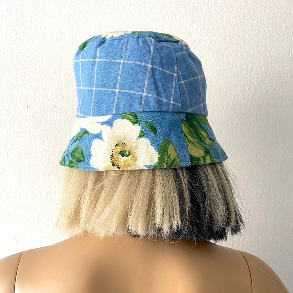 Colorful Bucket Hat Mixed Print Hat Floral Hat Summer Hat Hippie Boho Festival - Picture 7 of 9